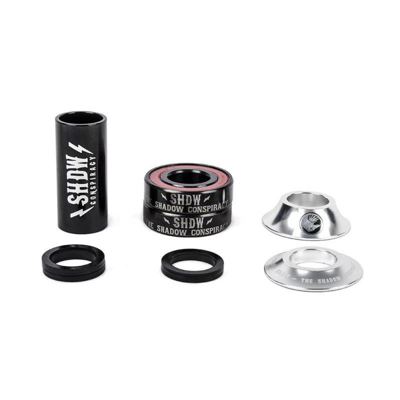 BOITIER DE PEDALIER MID SHADOW STACKED 19 MM ARGENT